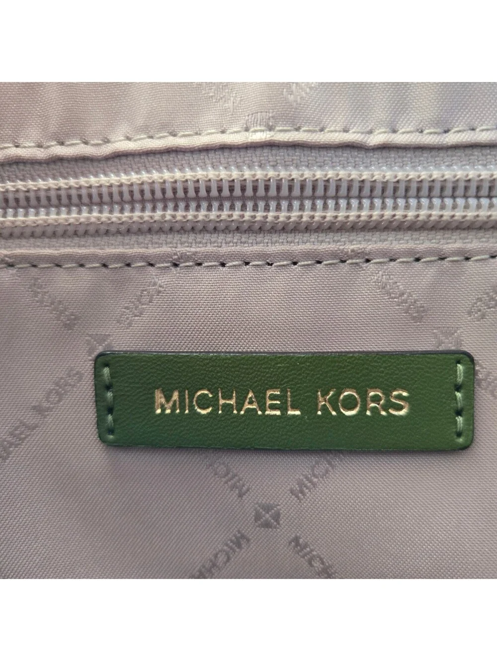 Michael Kors Olive Green Saffiano Leather Satchel Handbag with Detachable Strap